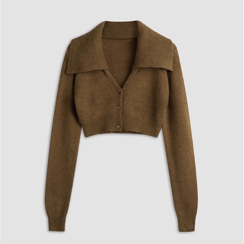 Cropped Cardigan Sweater